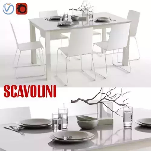 Scavolini Aire and Kuadra Dining Set