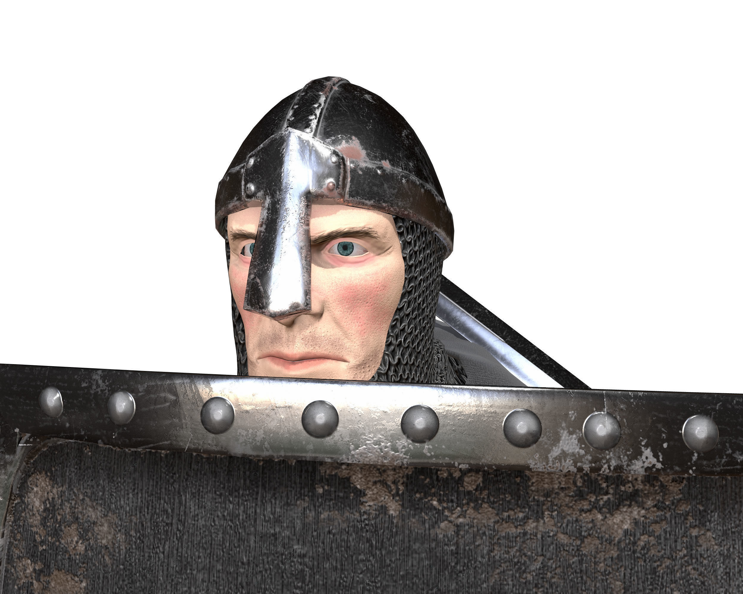 Knight Hospitaller rigged animated game ready PBR  Low-poly 3D model_13