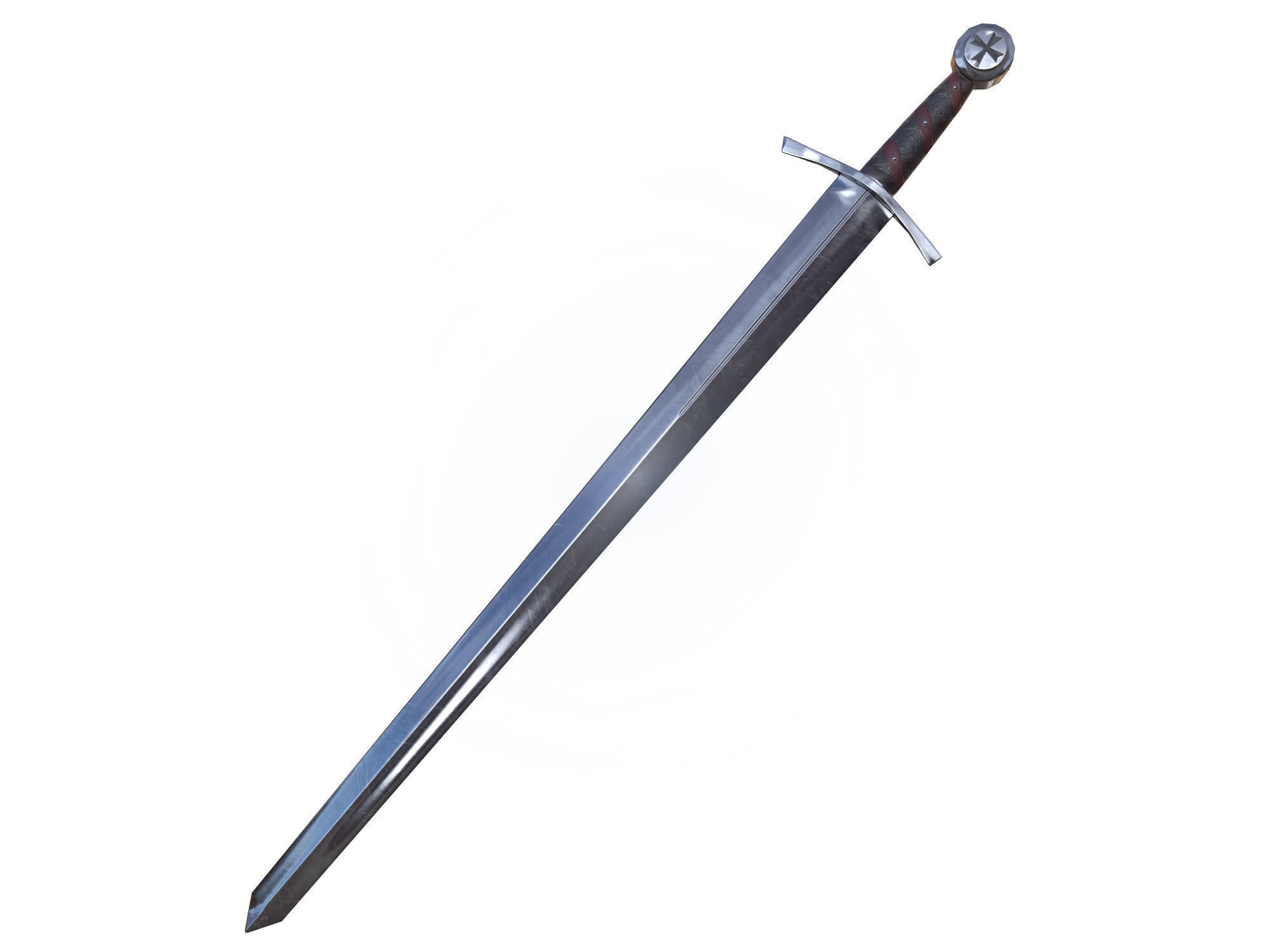 Knight Hospitaller rigged animated game ready PBR  Low-poly 3D model_42