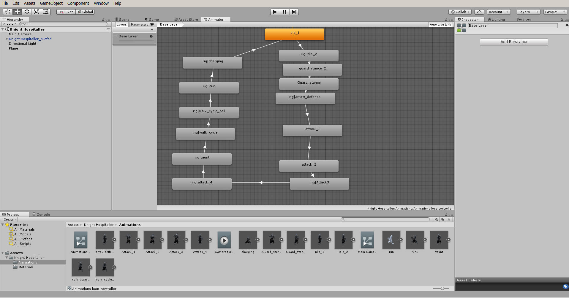 Knight Hospitaller rigged animated game ready PBR  Low-poly 3D model_44