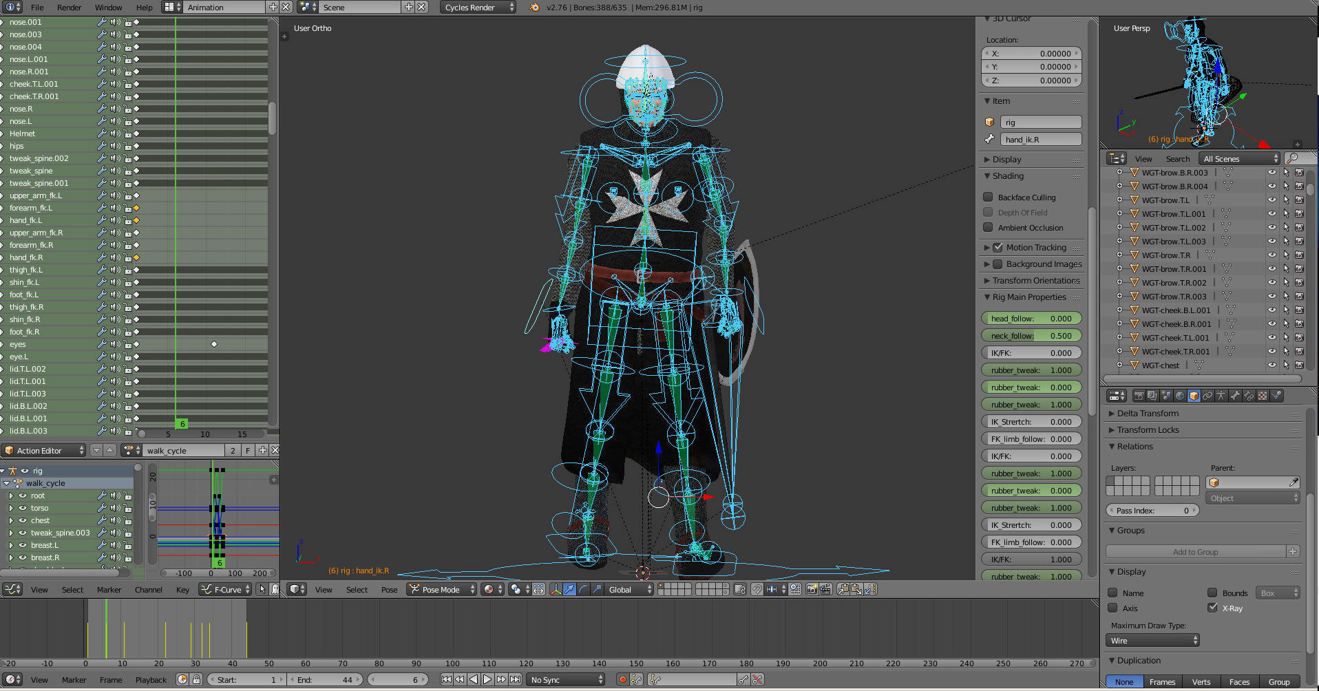 Knight Hospitaller rigged animated game ready PBR  Low-poly 3D model_31