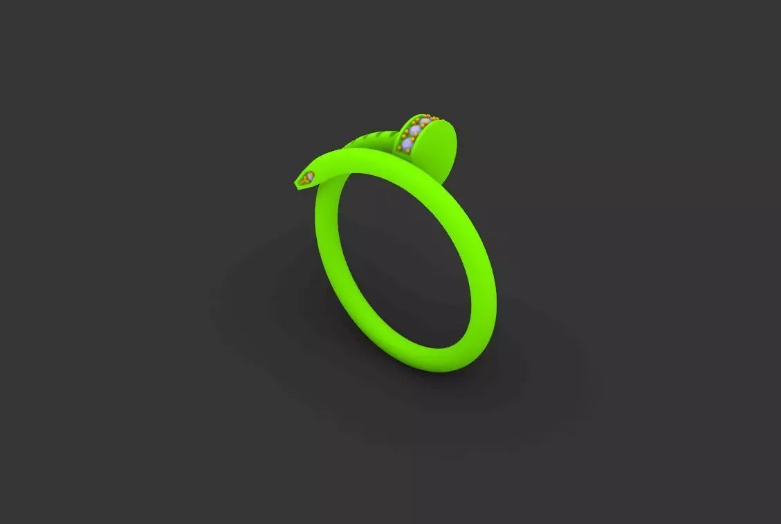 Nail 56 size half diamond small 3D print model