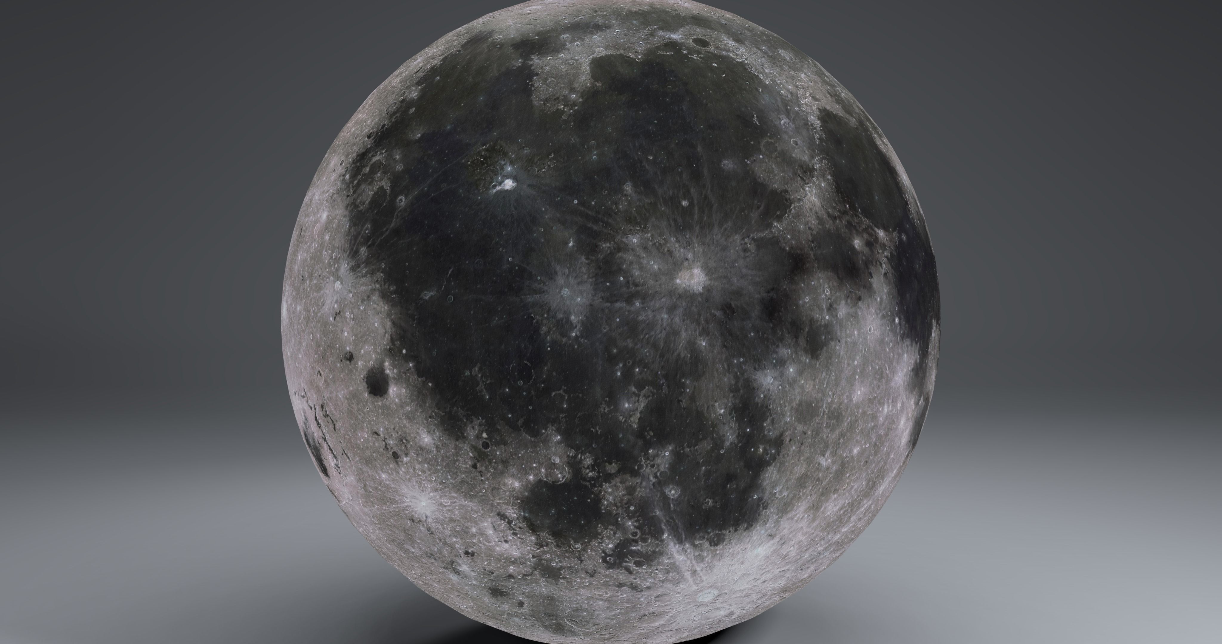 MoonGlobe 8k Low-poly 3D model_0