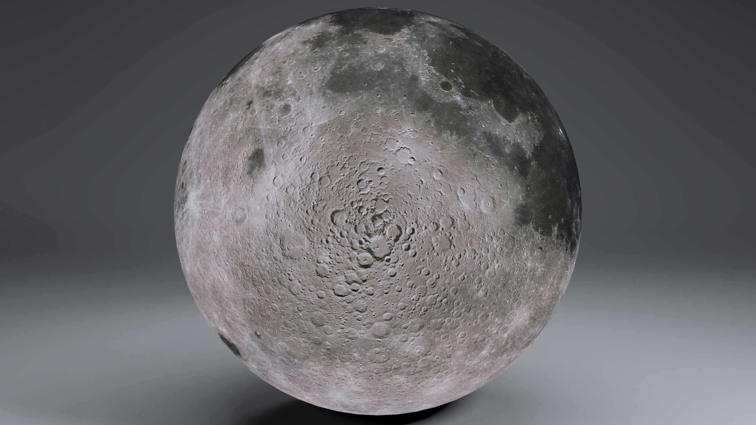 MoonGlobe 8k Low-poly 3D model_5