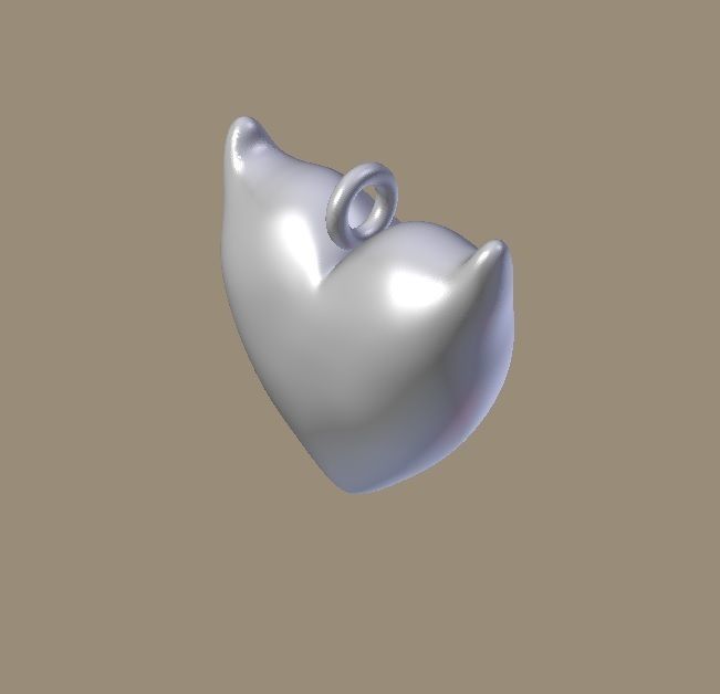 Spicy heart pendant 3D print model_7
