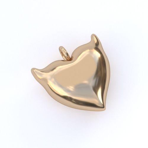 Spicy heart pendant 3D print model