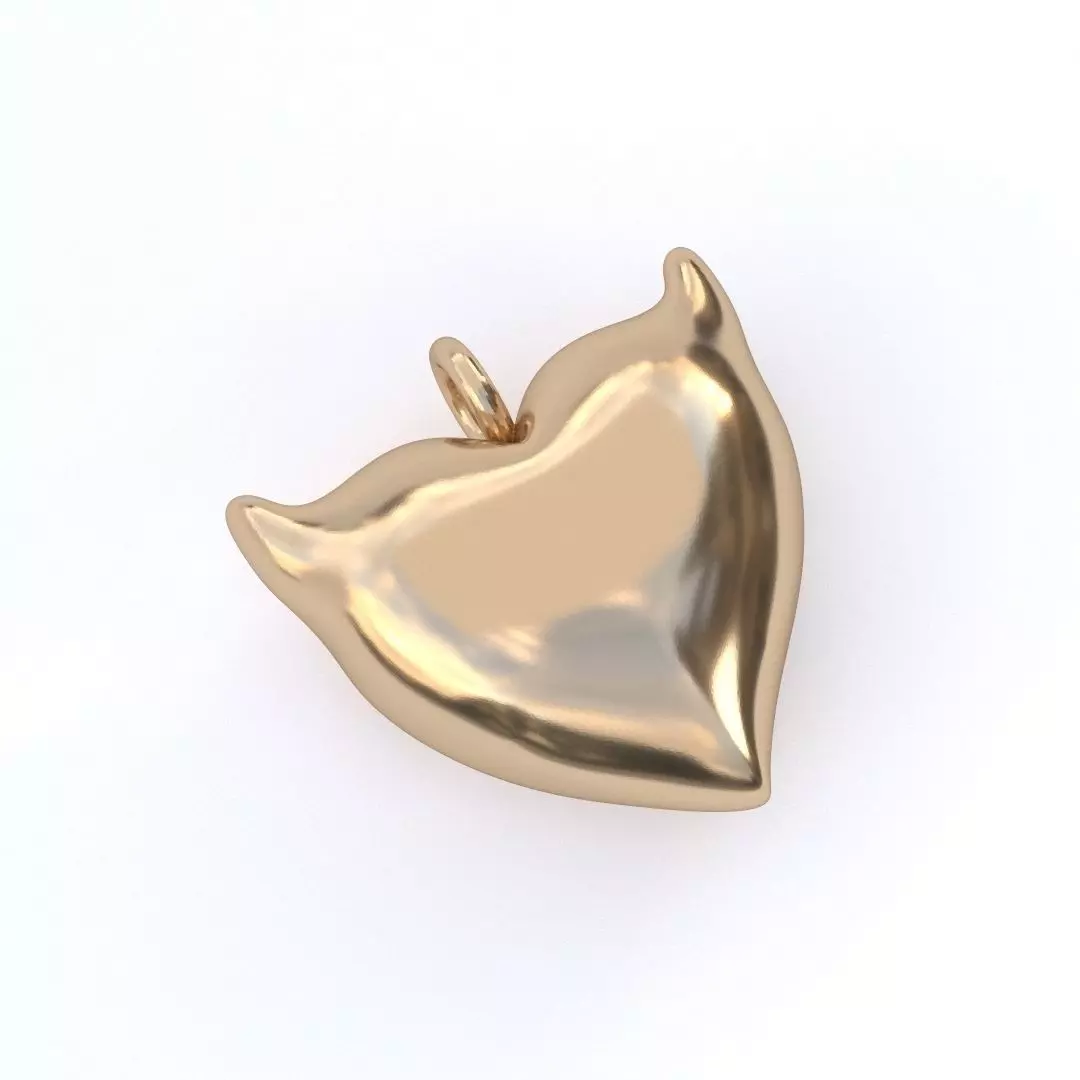 Spicy heart pendant 3D print model_0