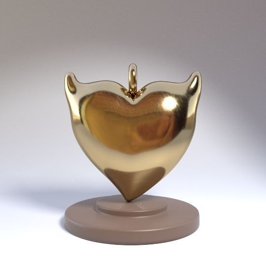 Spicy heart pendant 3D print model_1