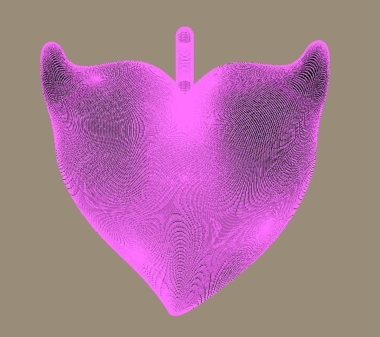 Spicy heart pendant 3D print model_8