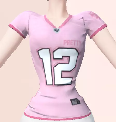 Football Jersey ZEPETO Top Free low-poly 3D model