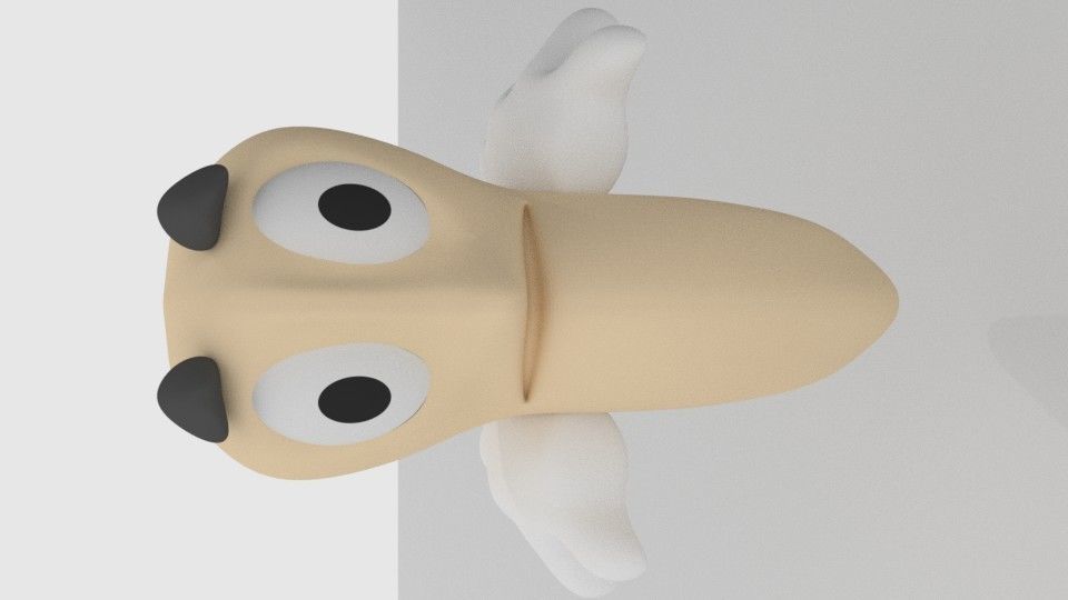 Wormy Character 3D model_1