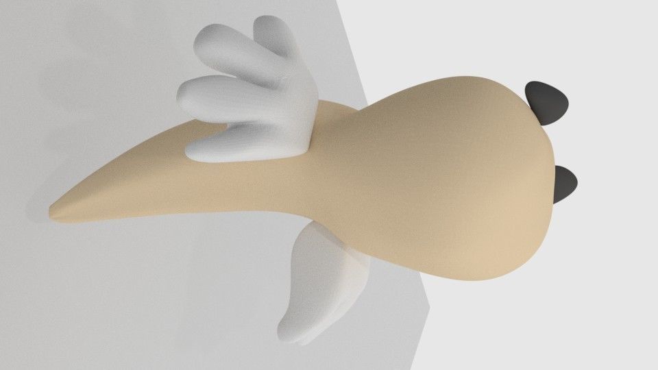 Wormy Character 3D model_2