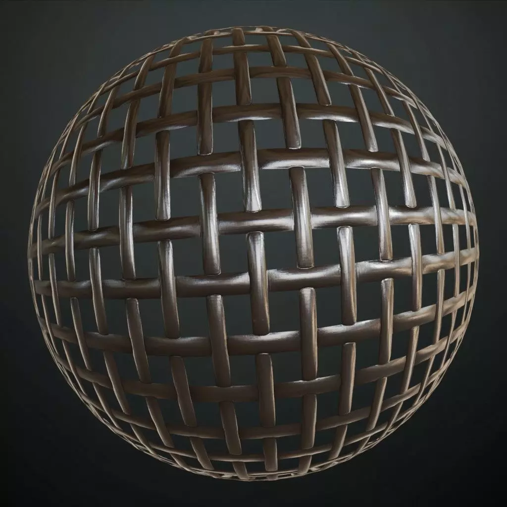 Square Wire Mesh Metal Weave PBR Seamless Texture