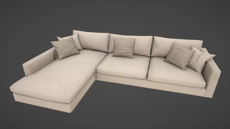 HQ Modern Sofas Pack Low-poly 3D model_0