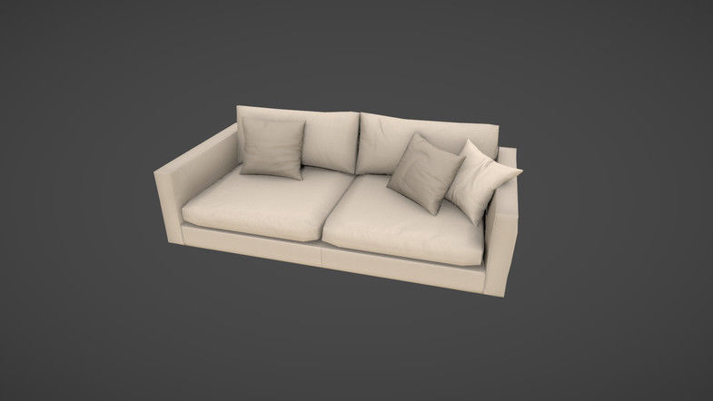 HQ Modern Sofas Pack Low-poly 3D model_2
