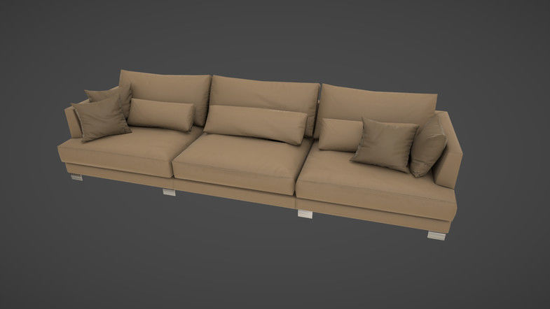 HQ Modern Sofas Pack Low-poly 3D model_4
