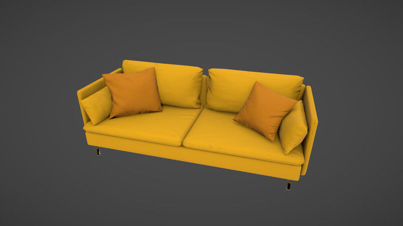 HQ Modern Sofas Pack Low-poly 3D model_3