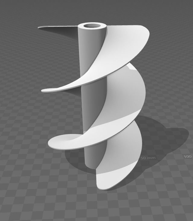 Extrusion screw 3D print model_2