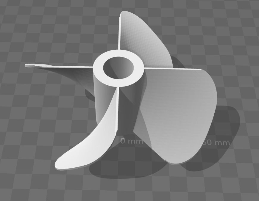 High flow propeller 3D print model_0
