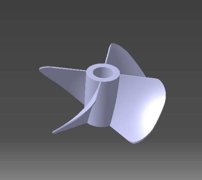 High flow propeller 3D print model_2