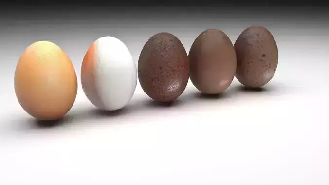 Eggs Set 3D model 2