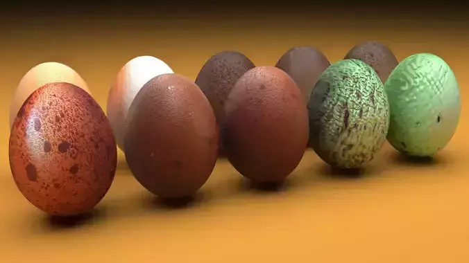 Eggs Set 3D model 7
