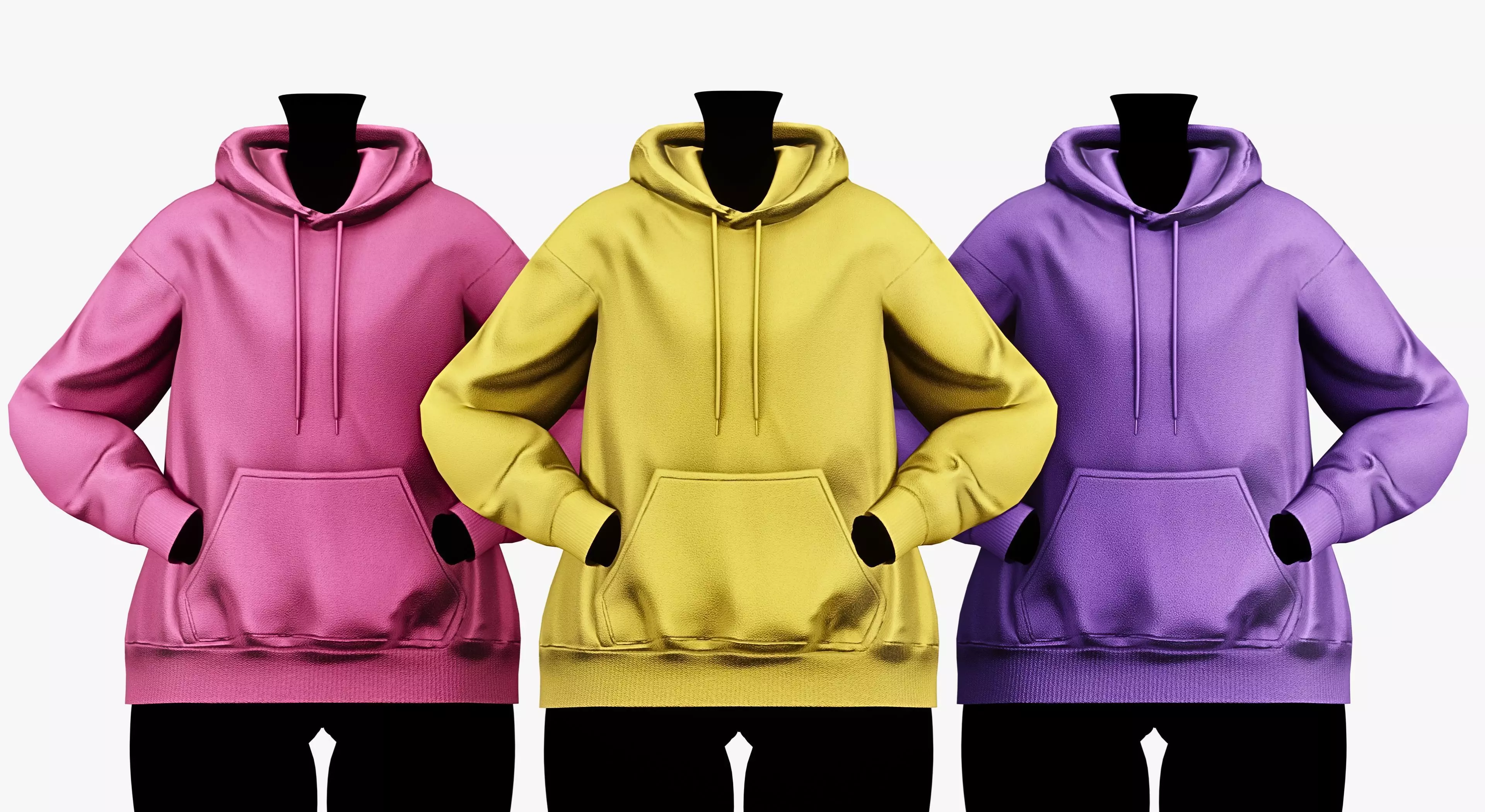 Sweatshirt Kawaii Essentials Pack - Character Clothing PBR 4K Low-poly 3D model
