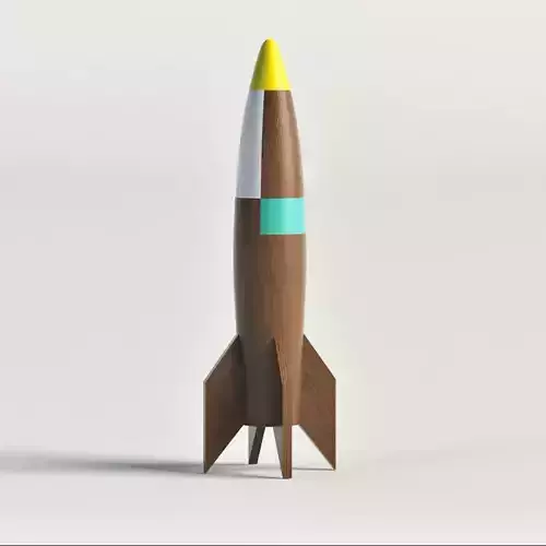 WOODEN ROCKET SHIP