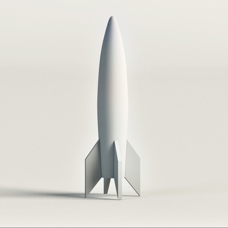 WOODEN ROCKET SHIP 3D model_1