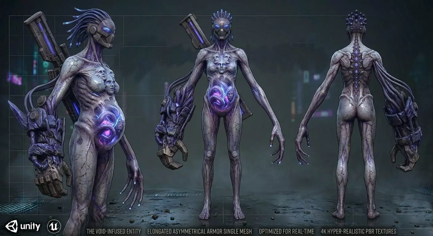 Void Cyborg Entity 3D model