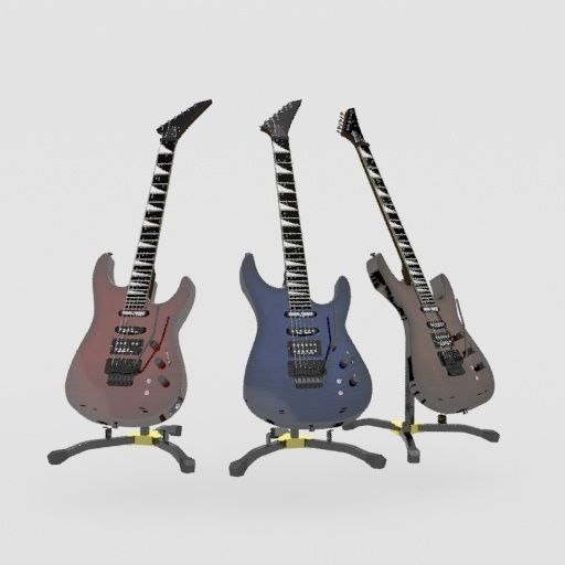 Electric guitar 01 3D model_5