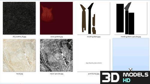 Electric guitar 01 3D model_3