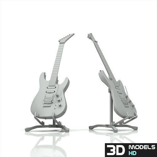 Electric guitar 01 3D model_1
