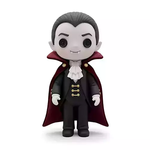Cute Dracula Halloween Decor STL Miniature