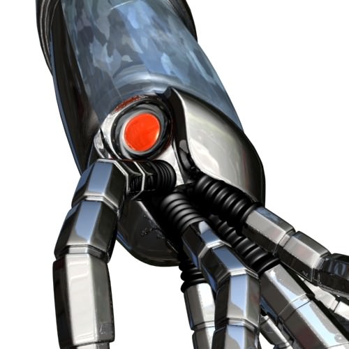 Robot Squid Rigged Low-poly 3D model_4