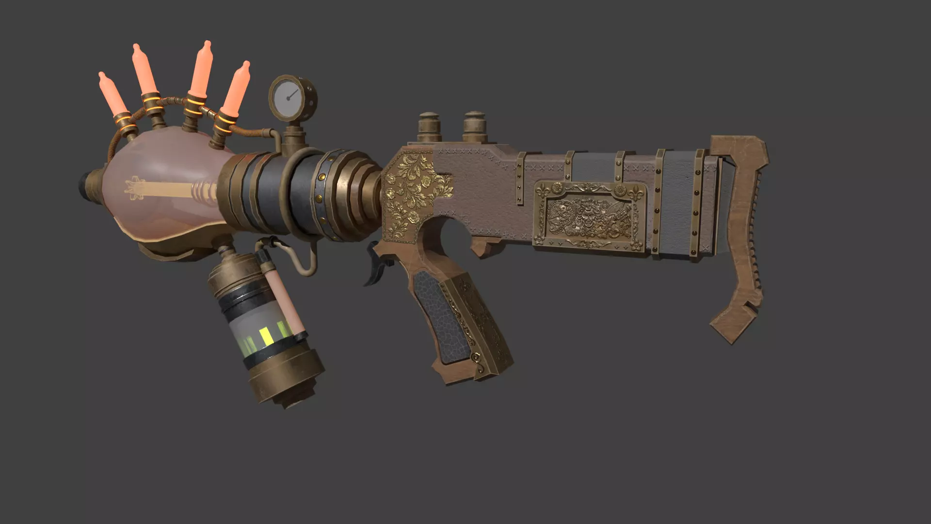 Etherion Blaster Low-poly 3D model