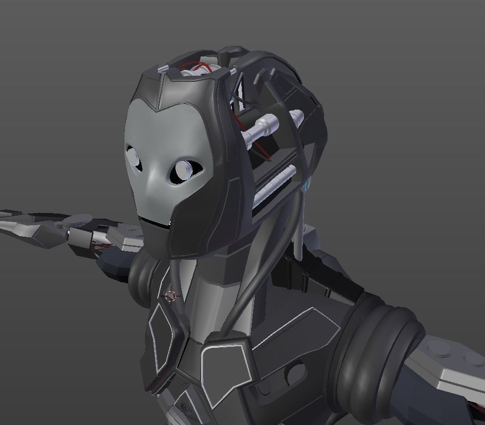 Robot Low-Poly Model humanoid Low-poly 3D model_1