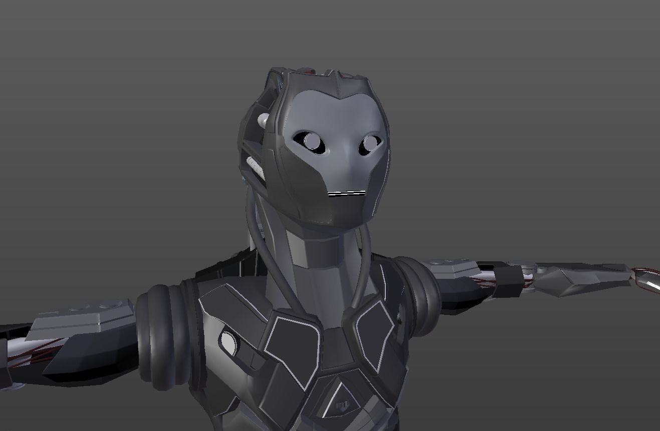 Robot Low-Poly Model humanoid Low-poly 3D model_4