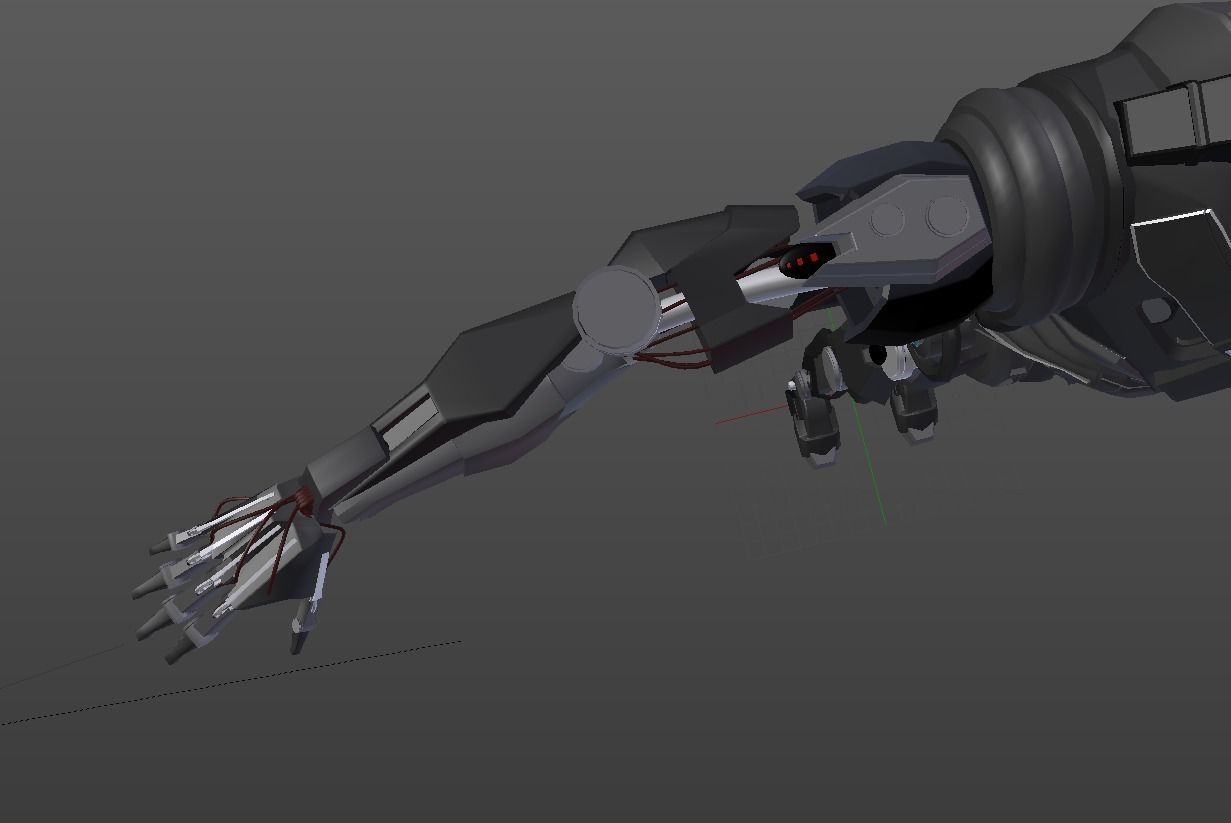 Robot Low-Poly Model humanoid Low-poly 3D model_2