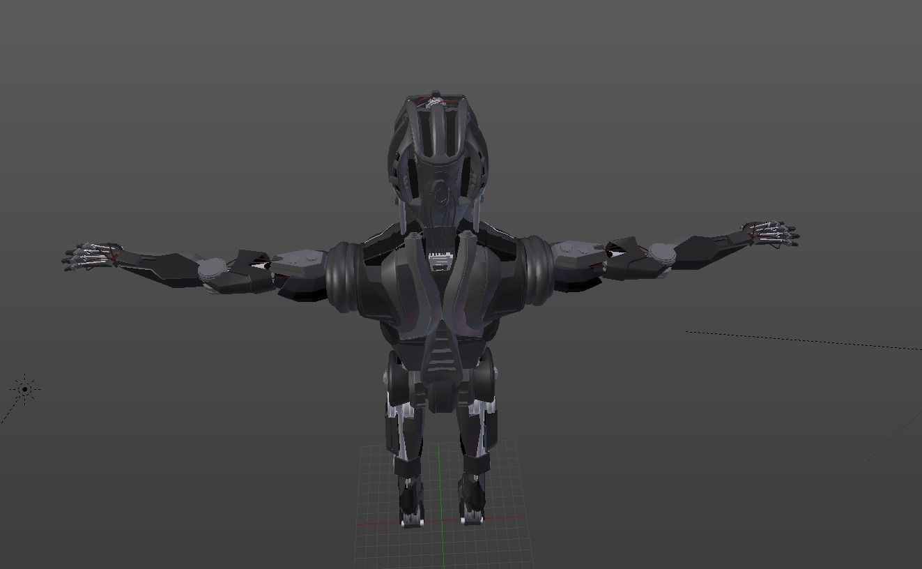 Robot Low-Poly Model humanoid Low-poly 3D model_6
