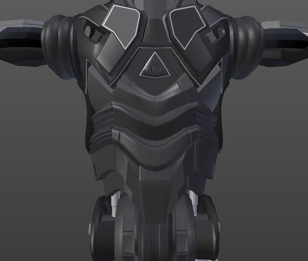 Robot Low-Poly Model humanoid Low-poly 3D model_5