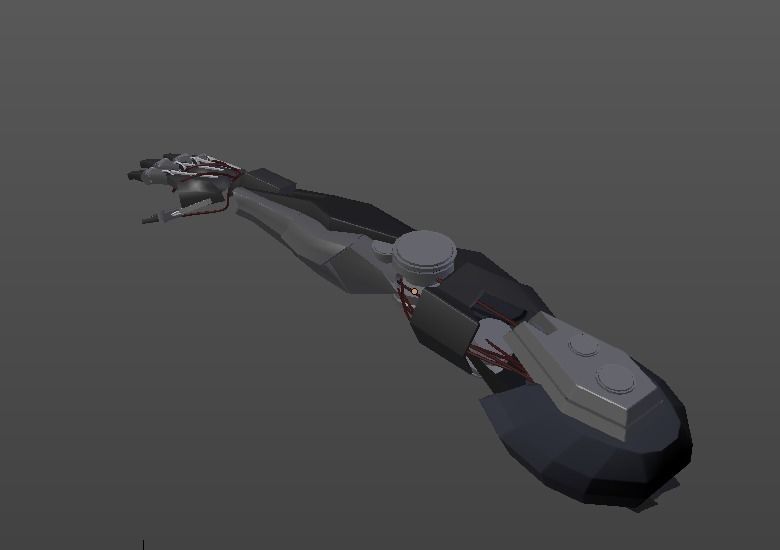 Robot Low Poly Arm Low-poly 3D model_4