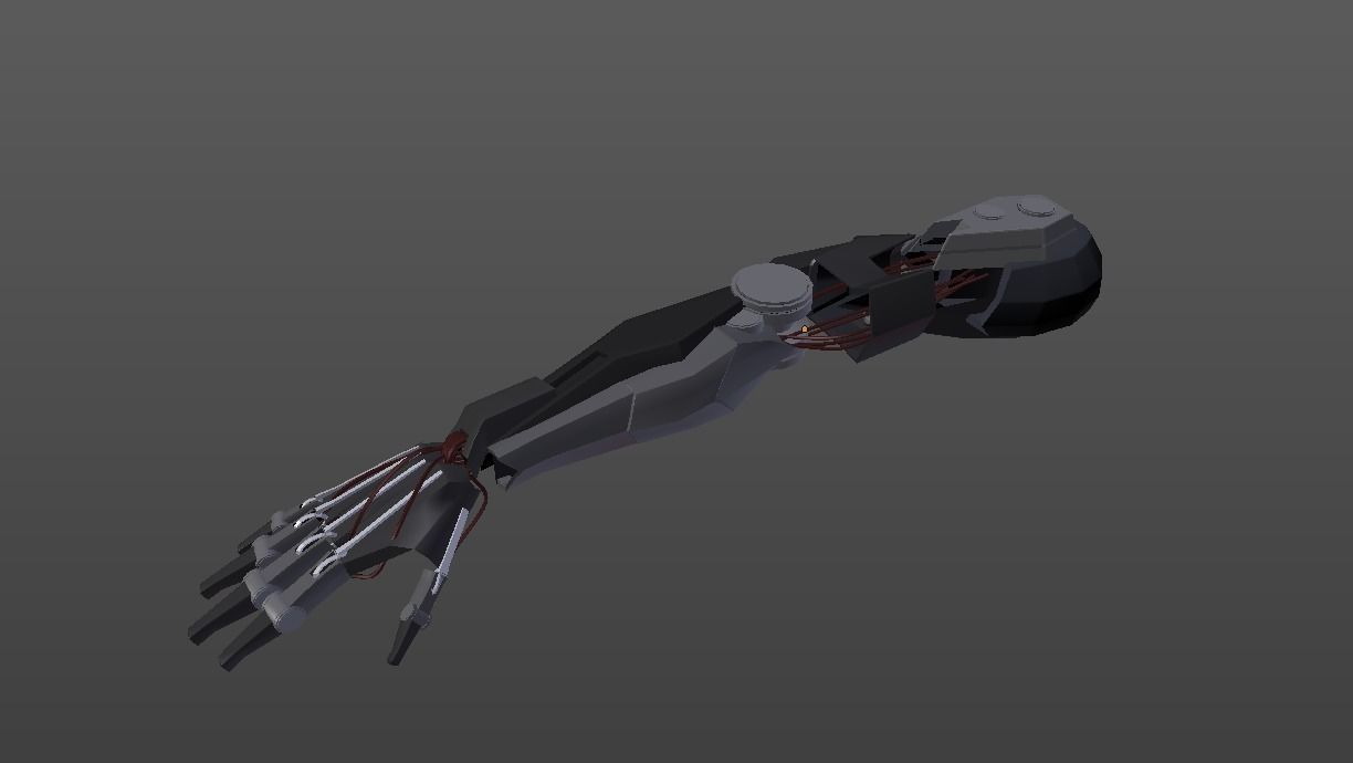 Robot Low Poly Arm Low-poly 3D model_1