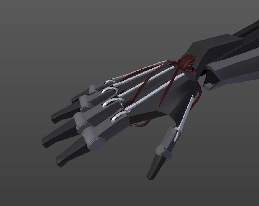 Robot Low Poly Arm Low-poly 3D model_0