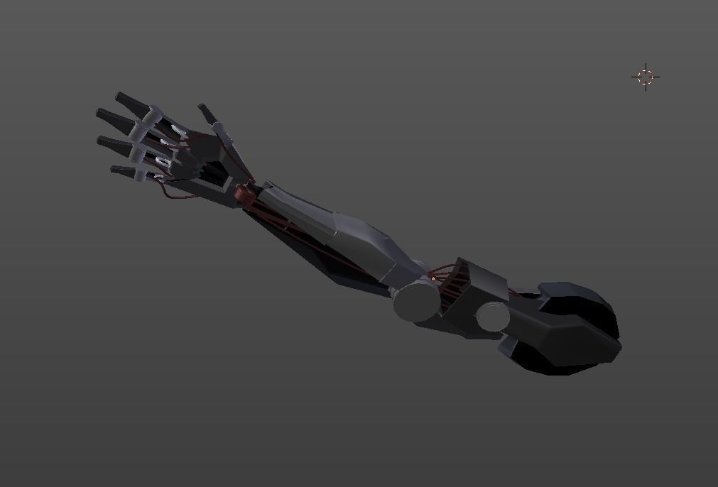 Robot Low Poly Arm Low-poly 3D model_2