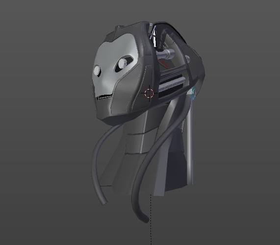 Low Poly Robot Head Low-poly 3D model