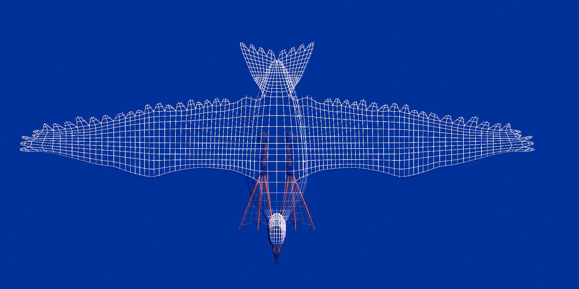 Pink Flamingo model Low-poly 3D model_5