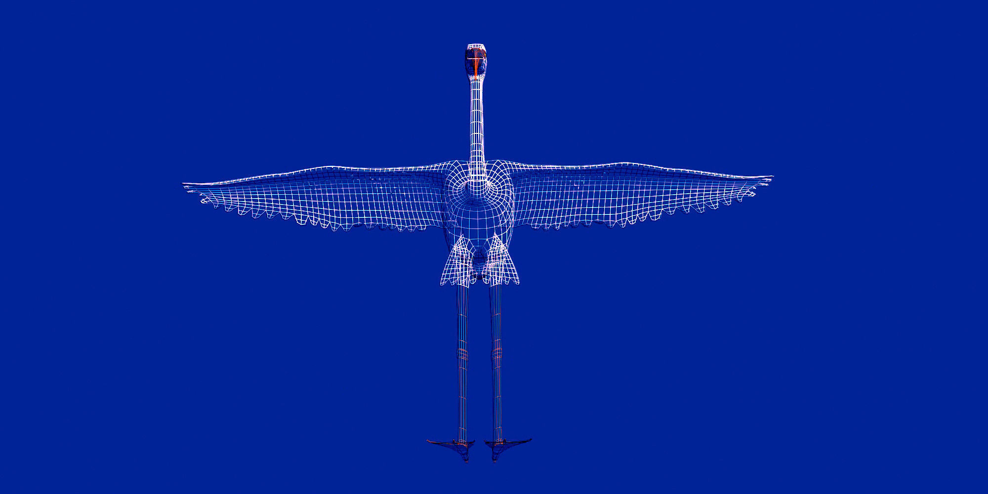 Pink Flamingo model Low-poly 3D model_7