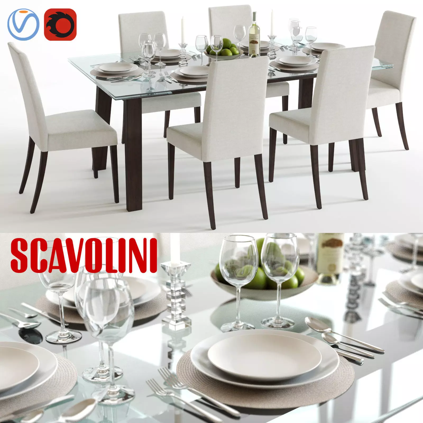Scavolini Freetime Dining Set 3D model