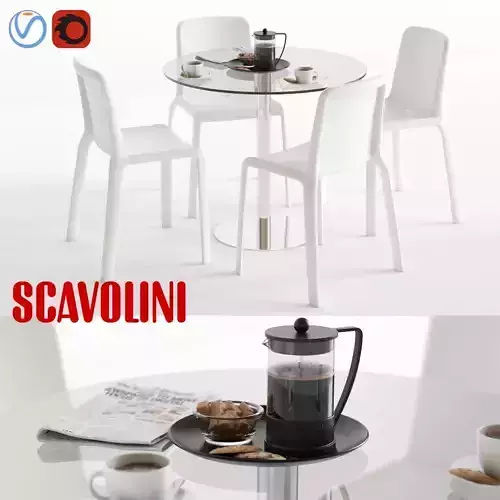 Scavolini Loop and Snow Dining Set